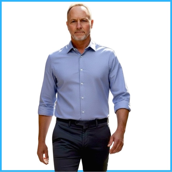 Brioni Men’s Pure Cotton Lilac Dress Shirt. 44” x 17.5” - Picture 14 of 15